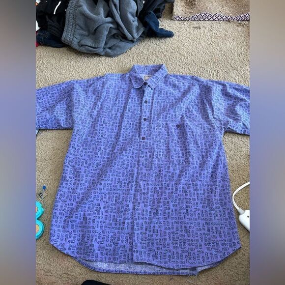 Other - Vintage Reactor 80s 90s Weekends Tribal Print Surf Button Down Shirt